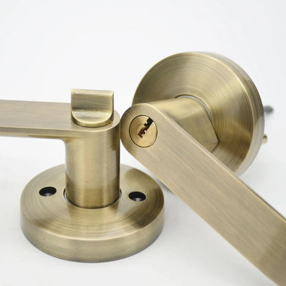 Interior Residential Universal Bed and Bath Room Door Levers Knob Drop Lever Brass Keys Door Handles for Left Right-Handed Doors