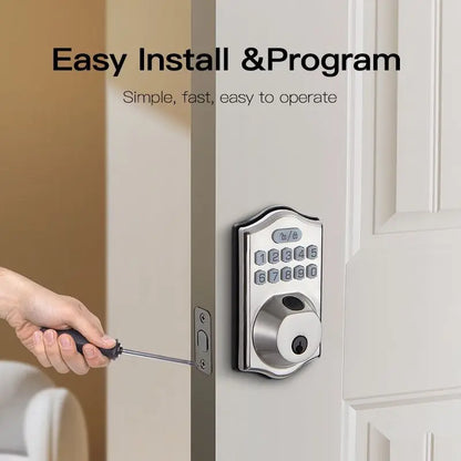 Fingerprint Smart Lock for Main Door Front Door with Keypad Entry Electronic Deadbolt Wireless Tuya Wifi App Unlock Way