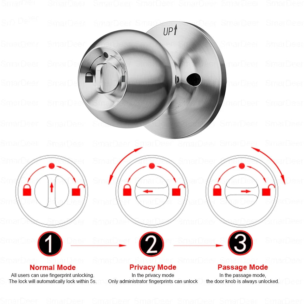 Routine Fingerprint Smart Door Lock Biometric Fingerprint Password APP with Key for Interior Door