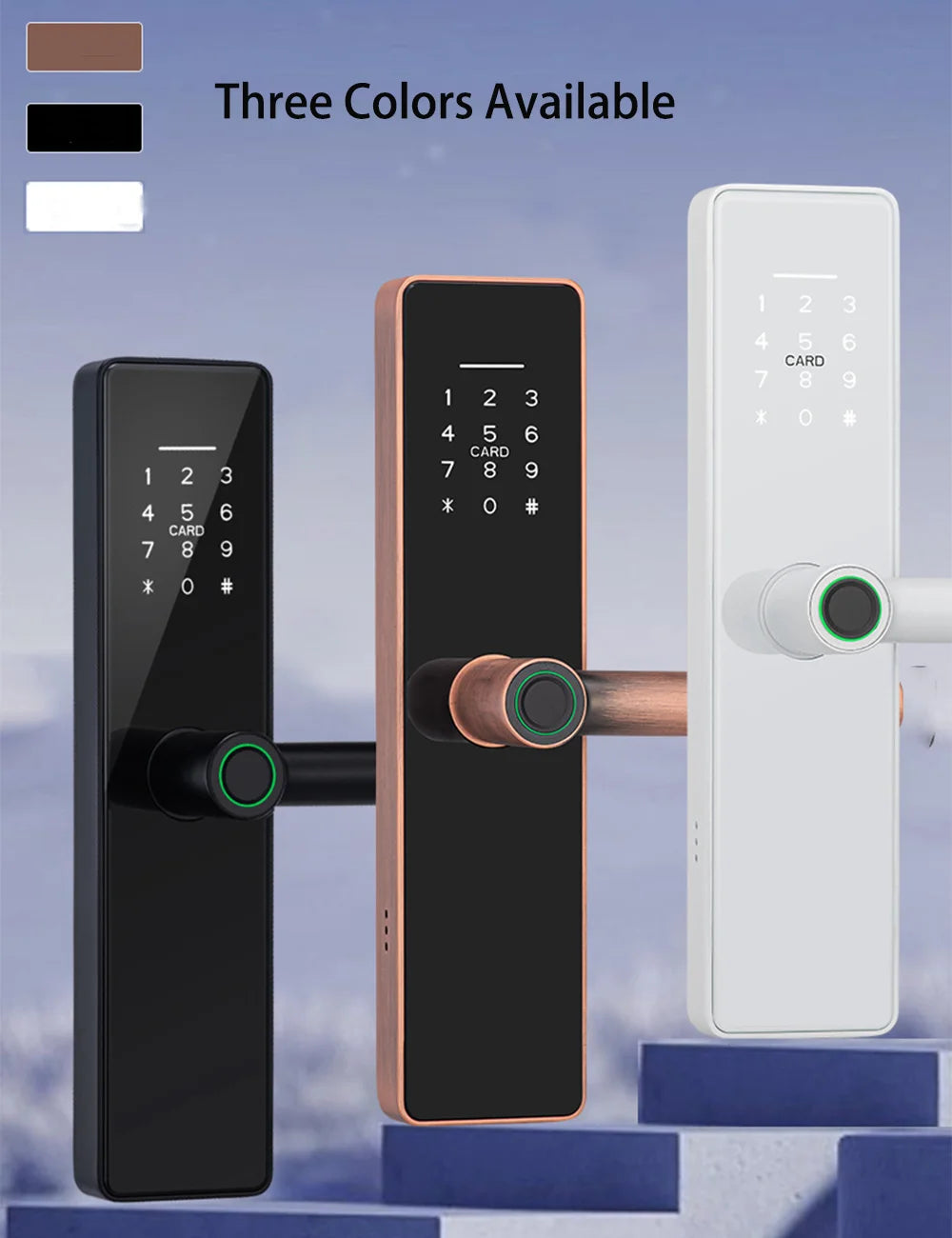 Tuya App Handle Smart Lock With Remote Control Fingerprint Mechanical Key and Passcode Unlocking Way for Apartment Office School