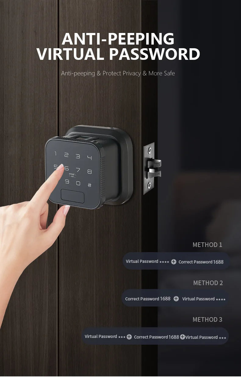 Tuya Wifi Knob Lock Fingerprint Smart Lock with Password IC/ID Card Unlock Way for Office Apartment Hotel Home School Door