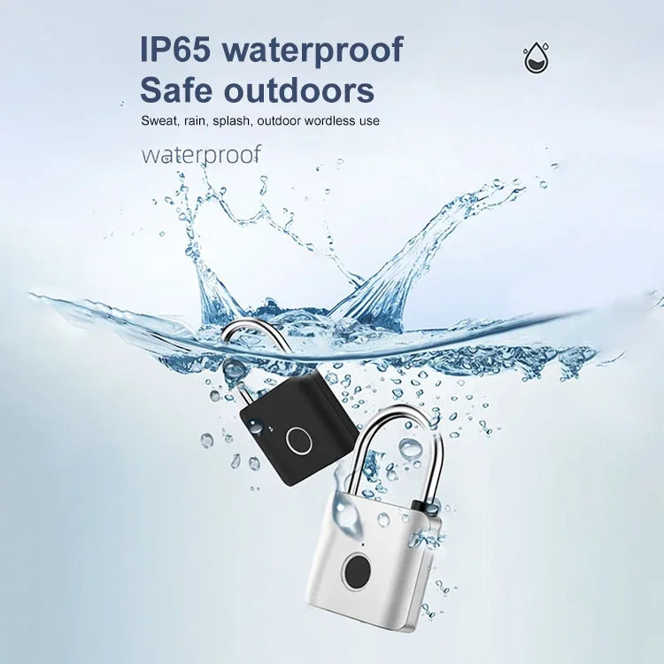 Fingerprint Padlock Metal Keyless Fingerprint Lock with USB Charging Port, Waterproof for Luggage From Tdmlock Manufacturer