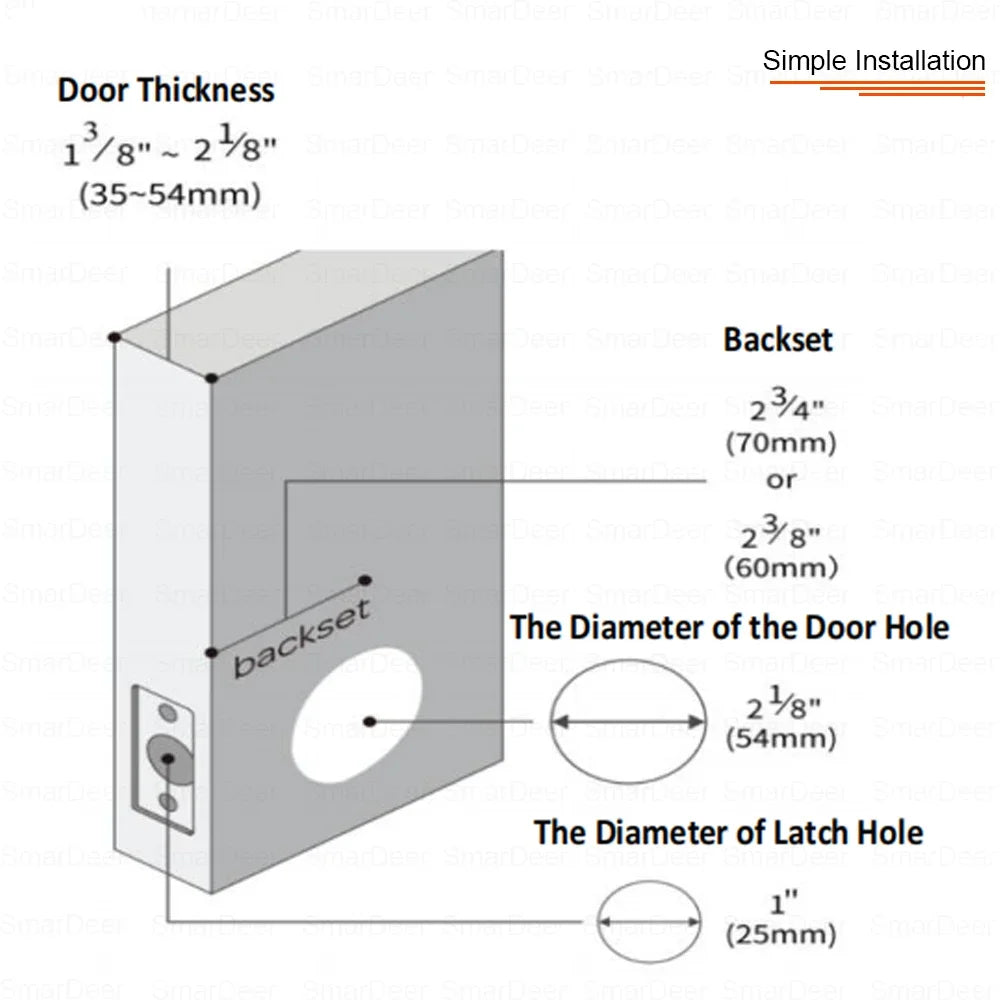 Routine Fingerprint Smart Door Lock Biometric Fingerprint Password APP with Key for Interior Door