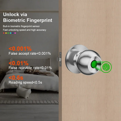 General Fingerprint Smart Door Lock Biometric Fingerprint Password APP with Key for Interior Door