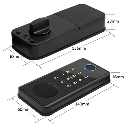 Smart Lock  Office Door Biometric Fingerprint Unlocking With Tuya Wifi for Inner Door and Wooden Door