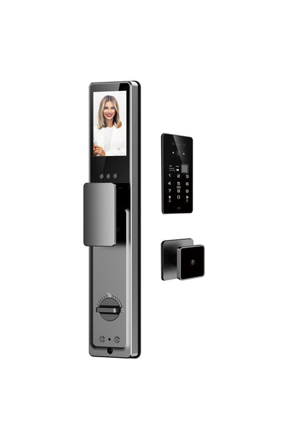 Luxury Door Smart Lock  Fingerprint Combination Lock Face Unlock Features Stainless Steel from China Factory