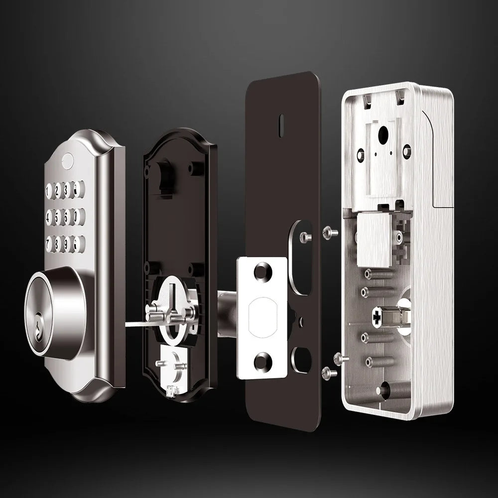 Automatic Fingerprint Smart Door Lock with Keypad Smart Deadbolt Lock for Hotel Home Apartment and Home Door