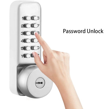 Password and Mechanical Key Smart Lock With Metal Keyboard Waterproof No Need Power Supply From Tdmlock Factory Manufacturer