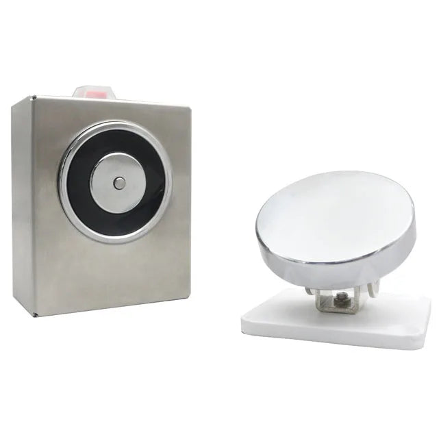 White Electromagnetic Door Holder/Stop Stainless Steel Material  60kg /120bs Holding Force for Emergency Exit Floor Fire Door