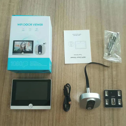 10.1'' Touch Screen 4-wire Wifi Video Doorbell Intercom System Tuya Smart Work RFID Card Access Control Unlock