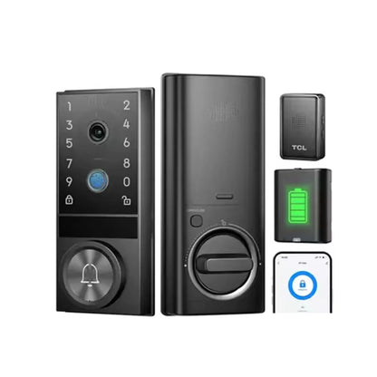 Face & Palm ID Auto Smart Lock with Doorbell & Fingerprint Keyless Entry WiFi Smart  App Remote Control for Main Door