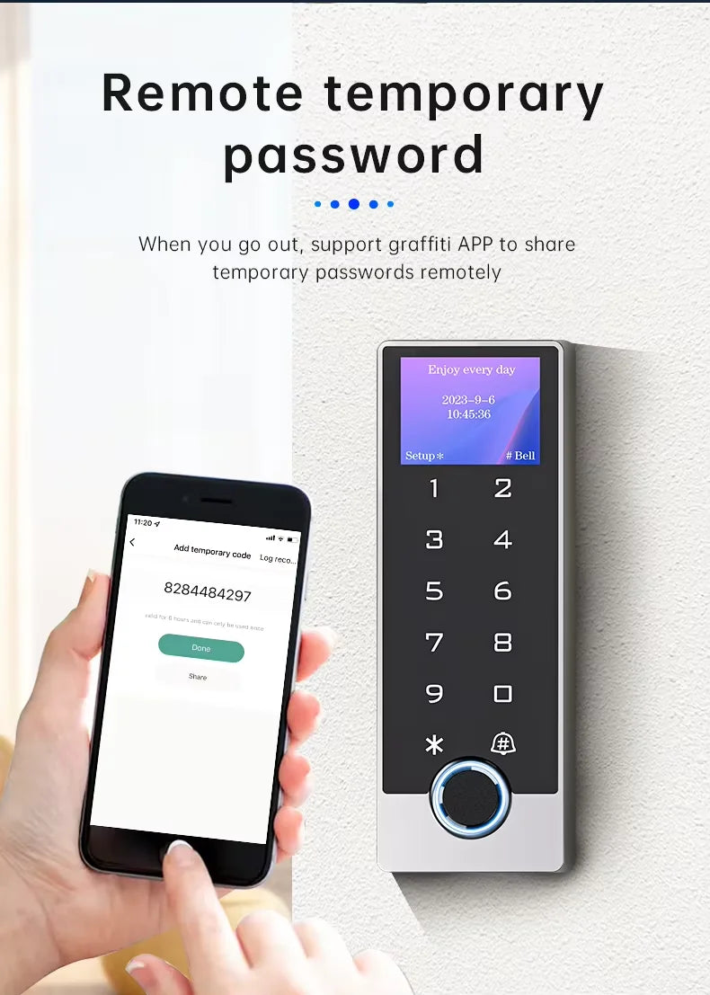 IP68 Waterproof Metal Biometric Fingerprint Access Control Wifi Tuya APP Password Fingerprint RFID Card Access Control System