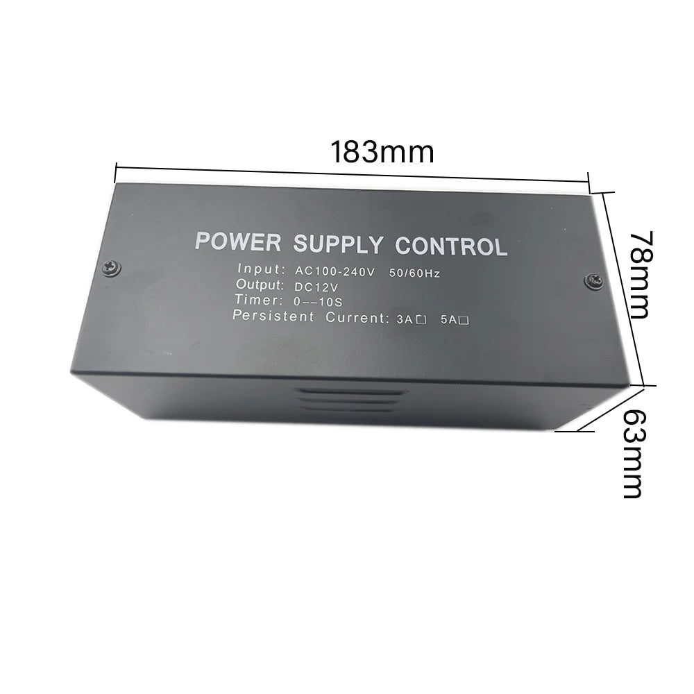 DC Power Switching Power Supply 12V5A for Access Control, EM Lock,CCTV,UPS,with Backup Li Battery