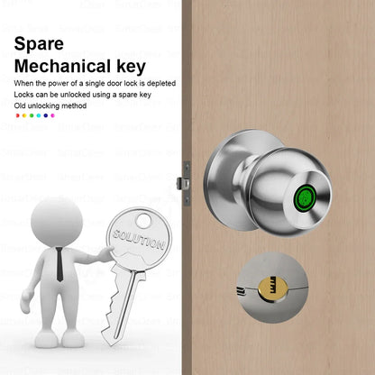 Routine Fingerprint Smart Door Lock Biometric Fingerprint Password APP with Key for Interior Door