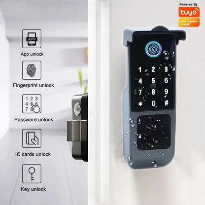 Tuya Wifi TT Blue Tooth Smart Lock with Remote Control Fingerprint and Mechanical Key Unlocking Way for Apartment Office School