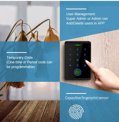 2.4G WIFI Tuya Fingerprint Passcode IC Card Keypad Access Control From China TDM Factory Manufacturer