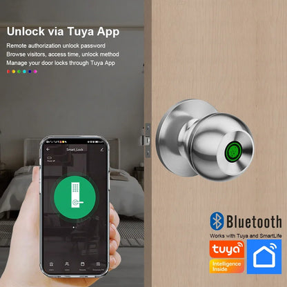 General Fingerprint Smart Door Lock Biometric Fingerprint Password APP with Key for Interior Door
