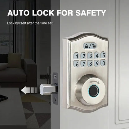 Fingerprint Keypad Password Automatic Smart Lock Electronic Zinc Alloy Tubular Digital Door Lock TDM Digital Locks Main Door