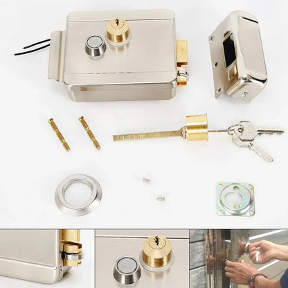 12V Electric Rim Lock High Quality for Hotel Home Apartment and Home Door