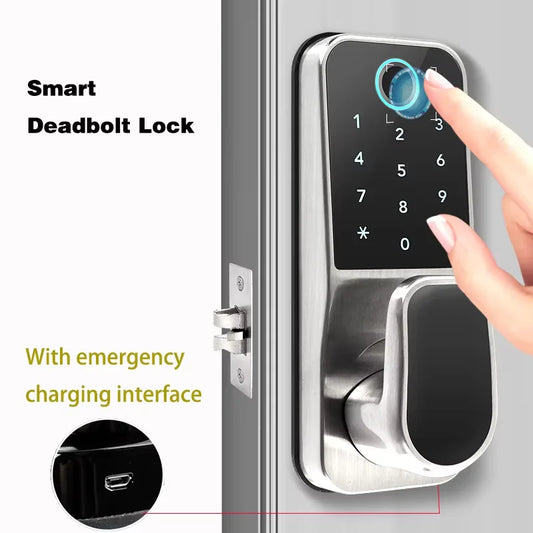 Waterproof Smart Door Lock Biometric Fingerprint Security Door Lock WiFi Digital TTlock Smart Lock for Home Hotel Office School