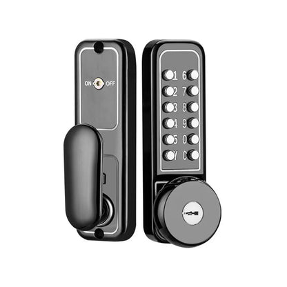 Password and Mechanical Key Smart Lock With Metal Keyboard Waterproof No Need Power Supply From Tdmlock Factory Manufacturer