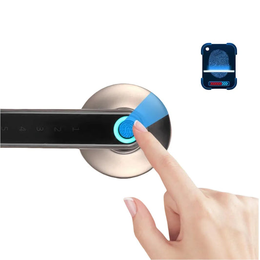 Simple Fingerprint Smart Handle Lock with Unlock Ways Biometric Fingerprint Password APP Keyless