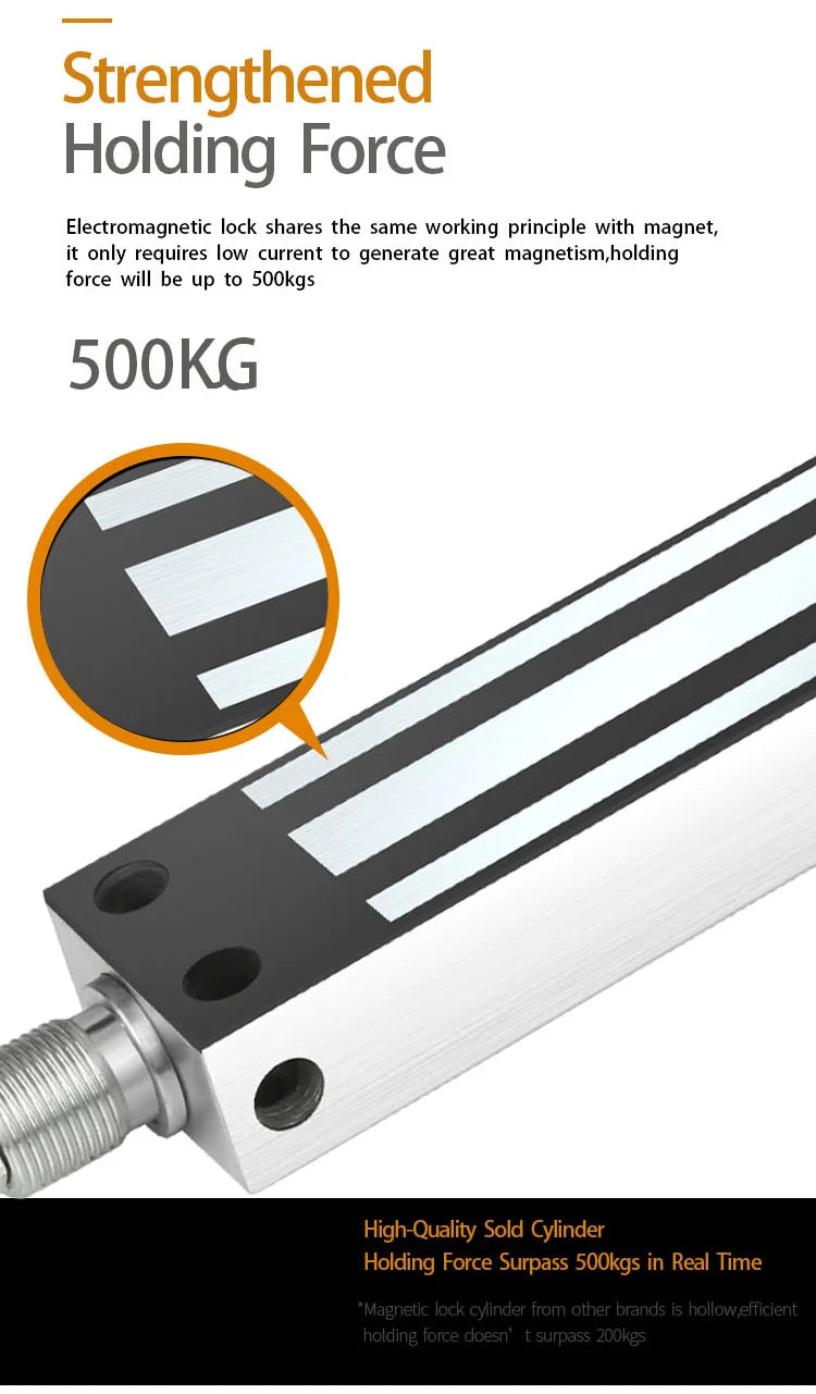 Custom Electromagnetic Lock With 500KGS Holding Force Anti-Acid Salt Waterproof for Seaside High Humidity Environment House Door