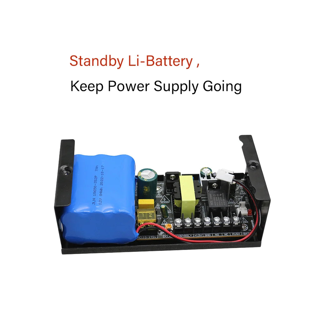 DC Power Switching Power Supply 12V5A for Access Control, EM Lock,CCTV,UPS,with Backup Li Battery