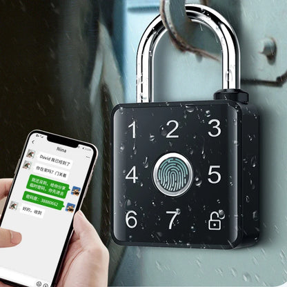 Mini Padlock Password Fingerprint Code Waterproof  APP Remote Unlock NFC Card Backpack Suitcase From Tdmlock Manufacturer