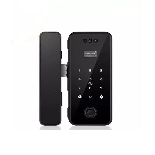 Fast Facial Recognition Smart Hotel Door Biometric Lock Fingerprint Multiple Unlocking with Home Wifi for Glass Door