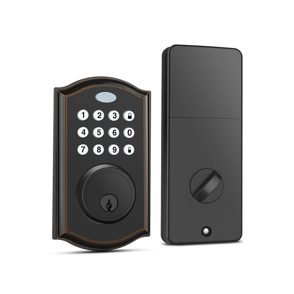 Electronic Fingerprint Smart Door Lock with Key Unlock Way Keypad Smart Deadbolt Lock for Hotel Home Apartment and Home Door