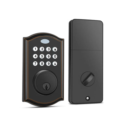 Electronic Fingerprint Smart Door Lock with Key Unlock Way Keypad Smart Deadbolt Lock for Hotel Home Apartment and Home Door