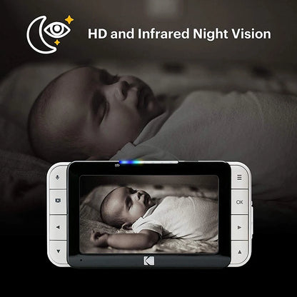 Video Baby Monitor and Mobile App for Kodak C525 HD Baby Camera 5 Inch HD Parent Unit Infrared Night Vision Wireless