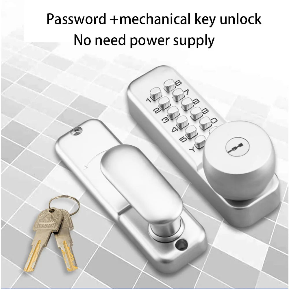 Password and Mechanical Key Smart Lock With Metal Keyboard Waterproof No Need Power Supply From Tdmlock Factory Manufacturer