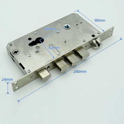 Quality Lock Cylinder Size, 240x24mm Made of 304 Stainless Steel with 4 Mortises for Smart Lock