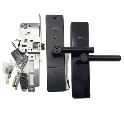 Tuya App Handle Smart Lock With Remote Control Fingerprint Mechanical Key and Passcode Unlocking Way for Apartment Office School