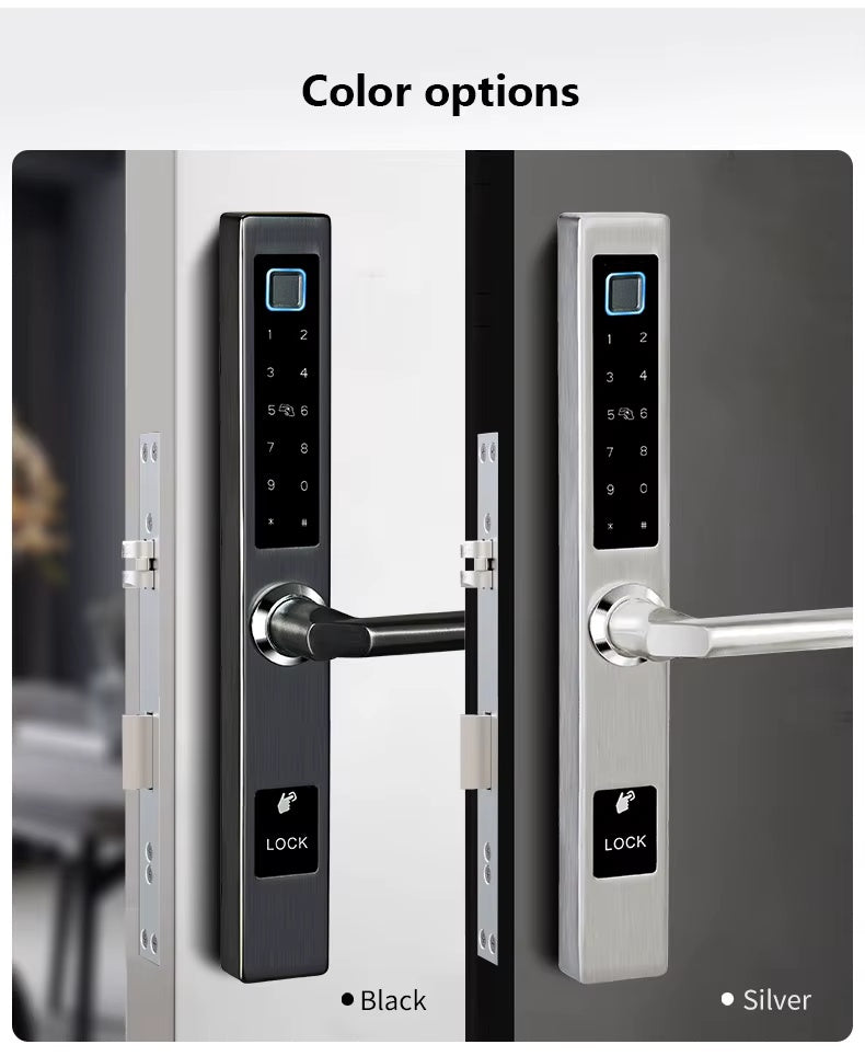 Security Electronic Handle Digital Inteligentes TUYA Wifi Keyless Smart Lock Fingerprint for Metal Door TDM-CN330