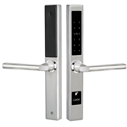 Waterproof Narrow Style Smart Door Lock Fingerprint Digital Glass Door Handle Lock for Aluminum Frame Door TDM-CN330