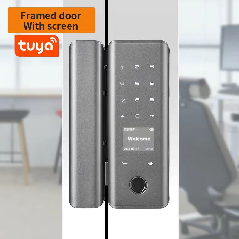 Digital Sliding Smart Glass Door Lock TUYA WiFi  APP Control for Office Apartment Resident House TDM-G20