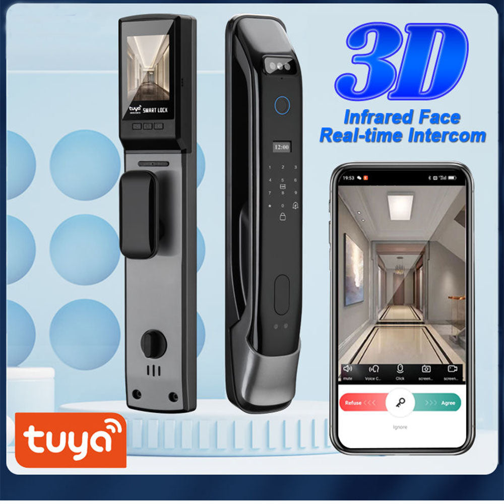 Automatic Security Electronic Smart Locks with Camera Wifi Tuya Face Recognition Lock TDM-C91